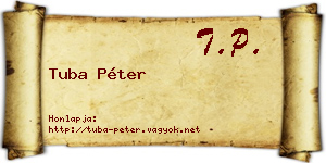 Tuba Péter névjegykártya