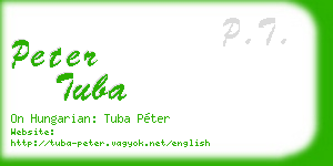 peter tuba business card